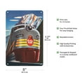 thumbnail image 2 of Canadian Pacific Railway Company - CP FP9A 4040 Diesel Locomotive Train - CPR Logo Beaver Shield - Vintage Travel Poster by Peter Ewart c.1950 - 8 x 12 inch Vintage Metal Tin Sign, 2 of 4