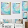 thumbnail image 4 of Designart "Gentle Azure Spectrum" Abstract Shapes Floater Framed Canvas Art Print, 4 of 5