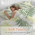 thumbnail image 5 of Sage Green Summer Botanical Bedding 3 Piece Duvet Cover Set Full Size, Palm Leaf Modern Art Soft Microfiber Comforter Cover with Zipper Closure & Pillowcases, Wrinkle & FadeResistant Quilt Cover, 5 of 9