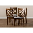 thumbnail image 5 of Baxton Studio Peter Modern and Contemporary Grey Fabric Upholstered and Walnut Brown Finished Wood 4-Piece Dining Chair, 5 of 6