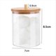 thumbnail image 5 of Dispensador de Hisopos de PláStico Transparente de 3 Piezas y Soporte Qtip para BañO - Recipiente de Almacenamiento para Sales de BañO, Redondos, AcríLico+Madera, 5 of 5