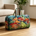 thumbnail image 4 of Boho Embroidered Travel Bag, Hand-Embroidered Weekend Duffle Bag with Adjustable Strap, Spacious Gym Tote for Short Trips Daily Commute, 4 of 6