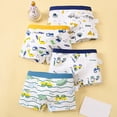 thumbnail image 2 of LRen Boys Boxer Briefs Cotton Kids Toddler Underwear 4-Pack Soft Breathable Underwears Casual Cute Prints Stretch Flat Underwear 2-11 Years, 2 of 3