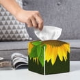 thumbnail image 6 of Tissue Sunflower Box Cover Holder, Square by Xecao - Leather Decorative Organizer for Tabletop, Bathroom, Car, Office, 6 of 8
