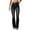 Black, variant on Clearance! Delayuji Fleece Lined Jeans Women Women's Trendy Stretchy Flare Jeans Mid Denim Pants L Black