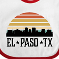 thumbnail image 4 of Inktastic El Paso Texas Skyline Retro Boys or Girls Baby Bib, 4 of 4