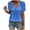 Blue, variant on Womens Tops Casual Short Sleeve Tube Tops Summer Cute Tshirts Shirts Tummy Hiding Blouses for Work Casual