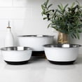 thumbnail image 5 of Fox Run White Stainless Steel Mixing Bowl With Non-Skid Base, Set of 3 Nesting Mixing Bowls, 2.75, 4.25, and 6.25 Quarts, 5 of 8