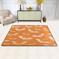 thumbnail image 3 of Non-Slip Area Rug 72"x48" Indoor Washable Floor Mats Carpet Printed for Living Room, Bedroom, Home Decor Orange and White Bats, 3 of 7