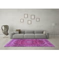 thumbnail image 3 of Ahgly Company Indoor Square Medallion Purple Traditional Area Rugs, 6' Square, 3 of 4