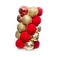 thumbnail image 3 of 25 bolas navideñas para colgar en el árbol de Navidad, decoraciones navideñas novedosas. Oro rojo, 3 of 9