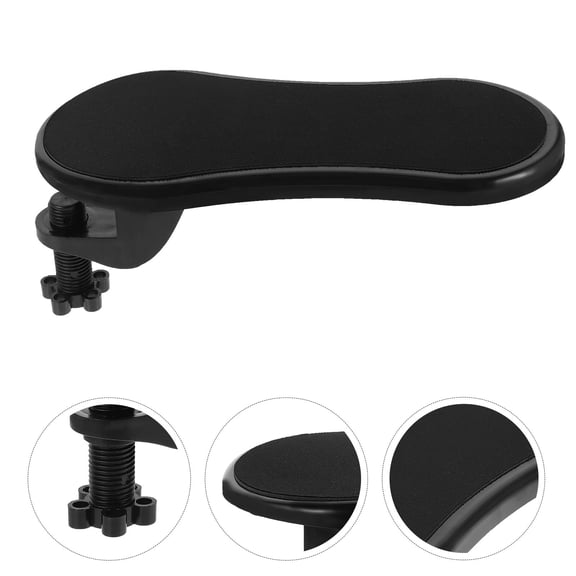 Raindrops Adjustable Desk Extender Tray with Comfortable Wrist Pad for Home Use Black ABS