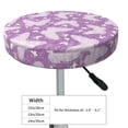 thumbnail image 4 of Balery Purple Butterflies Floral Fundas de asiento para taburete de bar redondo de tela de terciopelo ajustables que protegen de arañazos y manchas para sillas de 14 a 17 pulgadas.-14 inch, 4 of 7