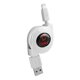 thumbnail image 2 of Cable Lightning Retráctil, Cable de Carga Compatible con Apple iPhone 12 Pro Max 11 Xs Max Xr X SE 8 7 6 5 iPad Pro Air Mini 5,4 iPod Touch 3 Pies- (Certificado MFI) Blanco Por Cellet, 2 of 2
