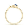 thumbnail image 2 of ANGARA Natural Solitaire Blue Sapphire Infinity Knot Engagement Ring in 14K Yellow Gold for Women (Size-4mm) | September Birthstone, Anniversary, Jewelry Gift for Women | Natural Blue Sapphire Ring, 2 of 12