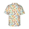thumbnail image 4 of Xecao Simple Drawing print Hawaiian shirt - a stylish short-sleeve button-down for men, perfect for casual beach and tropical outings., 4 of 9