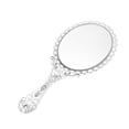 thumbnail image 5 of Unique Bargains 1pc Stylish Flower Pattern Handheld Mirror for Grooming Silver Tone, 5 of 5