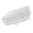 thumbnail image 2 of Stainless Steel Air Fryer Dehydration Rack Three-layer Grilling Stand for Air Fryer (Silver), 2 of 7