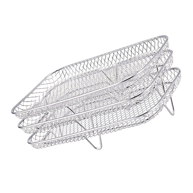 Shisuyan 5pcs Stainless Steel Dehydrator Rack Air Fryer Rack Cooling Baking Oil Draining Tray for Oven Kitchen and Restaurant Accessories