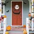 thumbnail image 4 of Cartel de bienvenida de Halloween para la decoración de la puerta principal, guirnalda de madera redonda para colgar en la pared para la fiesta navideña MFZFUKR CPB-SSW319-1, 4 of 5