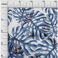 thumbnail image 2 of oneOone Viscose Chiffon Medium Blue Fabric Tropical Leaf Sewing Material Print Fabric By The Yard 42 Inch Wide, 2 of 4