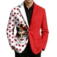 thumbnail image 1 of Abrigo Largo para Hombre Corduroy Impresión Vestido Ceremonial Botón Bolsillo Partido Blazer Chaqueta Casual Invierno Primavera Desgaste Formal, 1 of 4