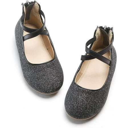

Toddler Girl Shoe School Party Girls Flat Flower Girl Mary Jane Dress Shoes
