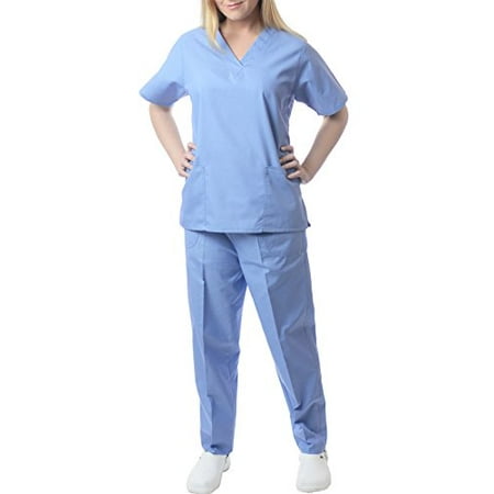 Sherly Uniforms Sherly Uniforms Womens Medical Scrub Set V Neck