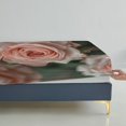 thumbnail image 5 of Flower Fitted Sheet Set with Pillowcase 3D Rose Printed Bedding Set Home Bedroom Decor,Queen (60"x80"), 5 of 5