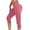 Pink, variant on Aofany Capri Leggings for Women Solid Stretch Plus Size Capris Tights Cropped Pants Trouser for Casual Yoga Workout Running Gym