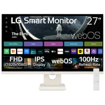 LG 27" FHD IPS Smart Monitor with webOS 100Hz, White, 27U55WSA-W