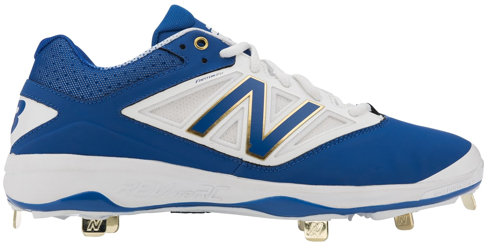 new balance blue and white cleats