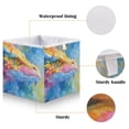 thumbnail image 3 of Cabinet Storage Basket 11.02x11.02x11.02 Inches Storage Box Foldable, Storable and Easy to Assemble ，Open Home Storage Bins ，Closet Storage Bins Beautiful Watercolor Dragon, 3 of 8