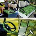 thumbnail image 7 of XYZCANDO Green Hat Golf Cart Seat Covers Dog Paw Golf Cart Steering Wheel Covers Golf Cart Flags 4 Set St. Patrick's Day Golf Cart Seat Towel Easy to Install Golf Cart Wheel Cover Green, 7 of 7