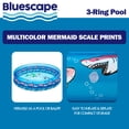 thumbnail image 3 of Bluescape Blue Shark 3-Ring Inflatable Swimming Pool for Kids, Round, Age 2 & up, Unisex, 3 of 7