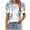 Multicolor, variant on Ladies Puff Sleeve Tops Trendy Floral Printed Crew Neck Short Sleeve Shirts Summer Dressy Casual Business Blouses (XL, Multicolor 1)