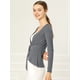 thumbnail image 4 of Cardigan Dobladillo Rizado RebeDe Punto Frente De CorbaPaMujeres Gris S, 4 of 6