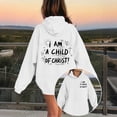 thumbnail image 2 of VeFlora Christian Jesus Hoodies for Girl, Long Sleeve Sweatshirt, Oversized Preppy Bible Verse Faith Graphic Sweatshirts(White/1-2 Years), 2 of 4