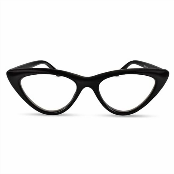 Black Cat Eye Reading Glasses for Women with Sturdy Made - Spring Hinges Eyeglasses Frame - Cateye Womens Readers - Trendy for all Face Shapes Fashion Readers for Women - Cheaters Reading Glasses 1.0
