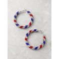 thumbnail image 4 of Way to Celebrate Americana Rhinestone Hoop Earring, 1 Pair, 4 of 4