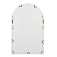 thumbnail image 6 of Kate and Laurel Boldmere Large Traditional Wood Windowpane Arch Mirror, 28x44, Rustic Brown and White, 6 of 10