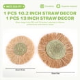 thumbnail image 4 of Cesta de Pared , Decoración Nórdica Sencilla de Paja Hecha A Mano, Pequeña Decoración de Pared Tejida A Mano, Color Verde., 4 of 5