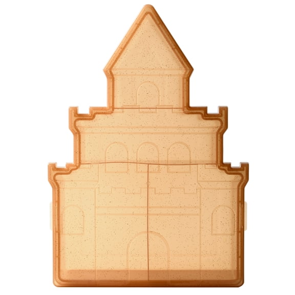 Cook with Color Sand Castle Snack Box with Lid, Figural Food Storage Container