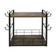 thumbnail image 1 of Soporte para tazas de café,Organizador de barra de café de 2 niveles con 12 ganchos Cocina,Estante de madera para estación de café,estante para encimera,oficina en casa,Soporte para, 1 of 7