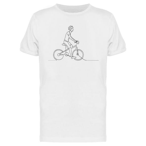 Cyclist On A Bicycle T-Shirt Men -Image by Shutterstock, Male Large