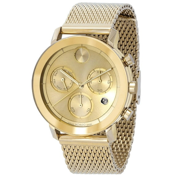 Movado Bold Evolution Men's Gold Tone Stainless Chronograph Quartz Watch 3600929