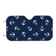 thumbnail image 6 of Lsque Nautical Themed Simple Anchors Car Windshield Sun Shade | Accordion Folding Style Auto Shade for Car Truck SUV Van | Blocks UV Rays Sun Visor Protector | Medium, 6 of 7