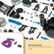 thumbnail image 4 of Tholdsy RC Motor Mount Componente modificado Color sólido Auto Toy Motors Metal Set Reemplazo para 144001 124017 124019 Golden Videojuegos y accesorios Violeta, 4 of 6