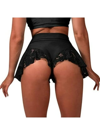 Funny Underwear for Women Panty Leather Short Rave Glossy Trousers Faux  Women's High Dance Shorts Sexy Waist Pants Sexy Lace Panties for Women