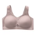 thumbnail image 1 of Gibobby Brasieres para mujer Ropa interior Sexy con estampado de hebilla frontal de encaje para mujer, sin llantas, sujetador de talla grande de encaje(Gris,40), 1 of 3